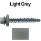 #10 x 1" Mini Driller Sheet Metal Roofing Screw - Hex Washer Head -  Self starting metal to wood siding screws. EPDM washer. Colored head.