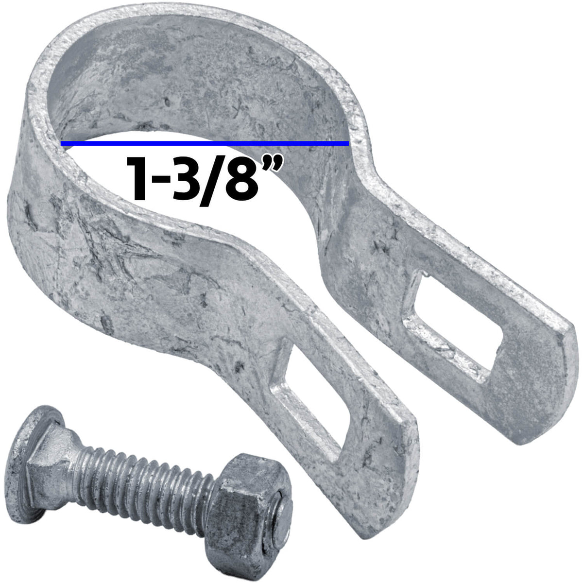 Galvanized Brace Band for Chain Link Fence - Rail End Bracket