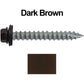 #14 x 2" Metal ROOFING SCREWS - Hex Washer Head - Self starting/self tapping - EPDM washer. Colored head.