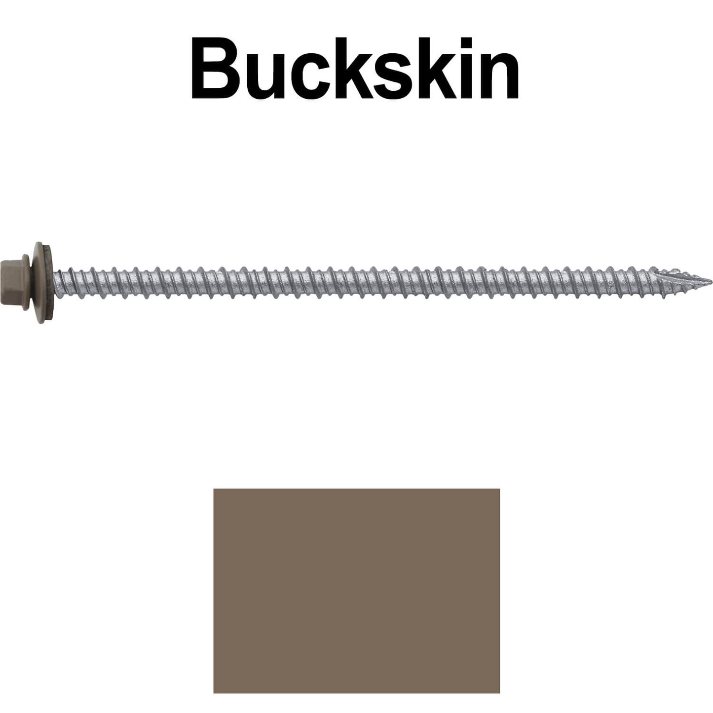 #10 x 4" Metal ROOFING SCREWS - Hex Washer Head - Self starting/self tapping - EPDM washer. Colored head.