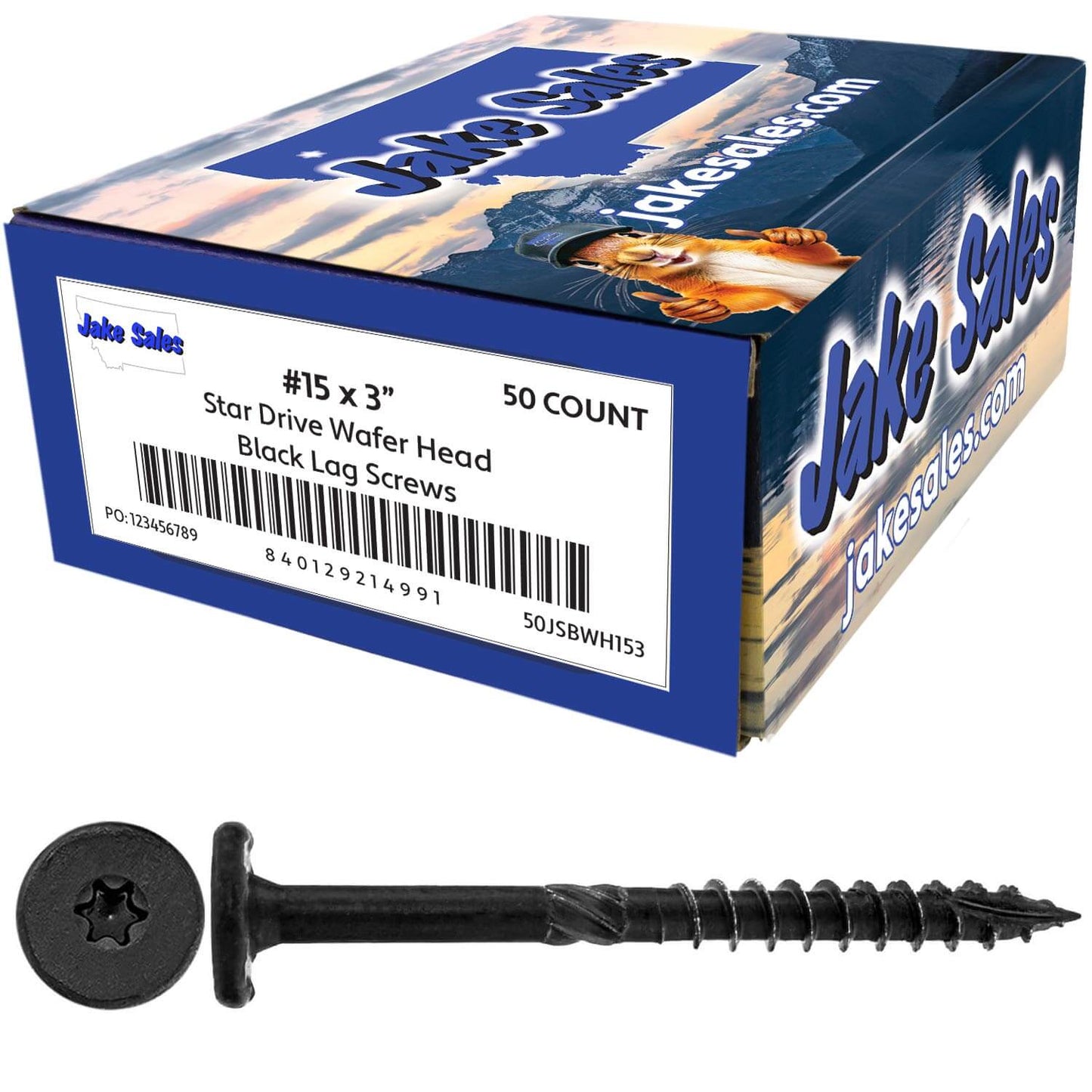 #15 Black Wafer Head Structural Lag Screws. Used for Log Construction, Timber Framing, Laminated Beams and Pole Barns Among Other Uses. T-30 Torx/Star Drive