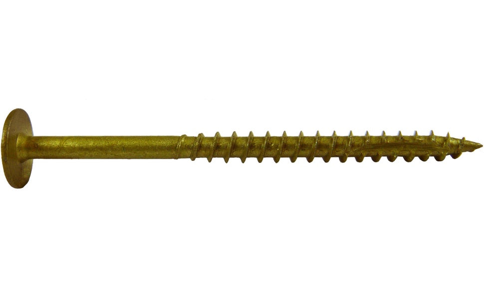 7 x 2" Bronze Star Multipurpose Exterior Coated Modified Truss Head Cabinet Wood Screw, Torx Drive (OVERSTOCK)