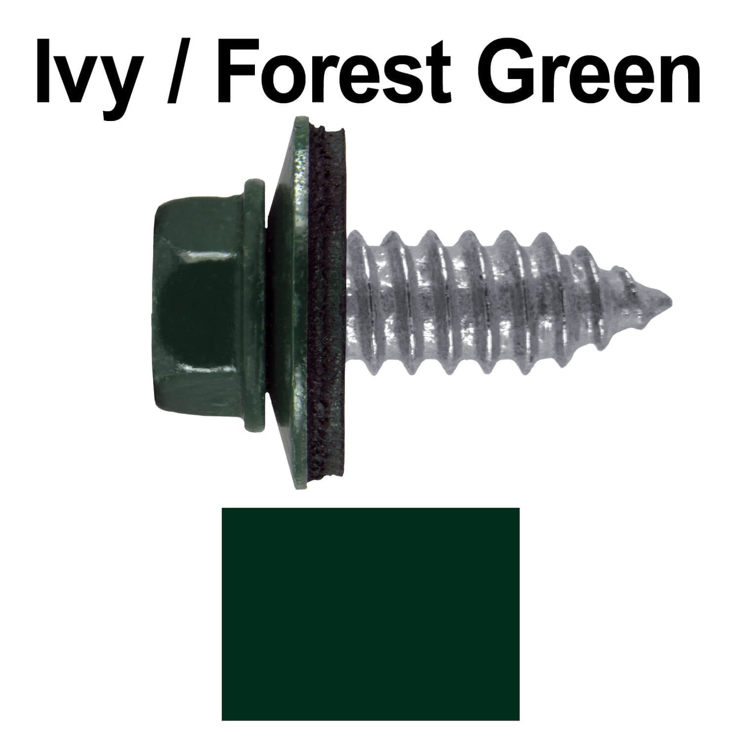 17 x 3/4" Metal Roofing Screws - Metal Panel to Metal Purlins and Recovery Screws - Hex Washer Head - EPDM washer.