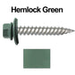 12 x 1-1/2" Stainless Steel Metal Roofing Screw - Hex Washer Head - Self starting/self tapping - EPDM washer. Colored head.