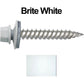 12 x 1-1/2" Stainless Steel Metal Roofing Screw - Hex Washer Head - Self starting/self tapping - EPDM washer. Colored head.