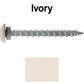 10 x 2" LOW PROFILE Star Head Roofing Screws - HI-LO Thread - Metal To Wood - T25 Torx Drive Head - EPDM washer.