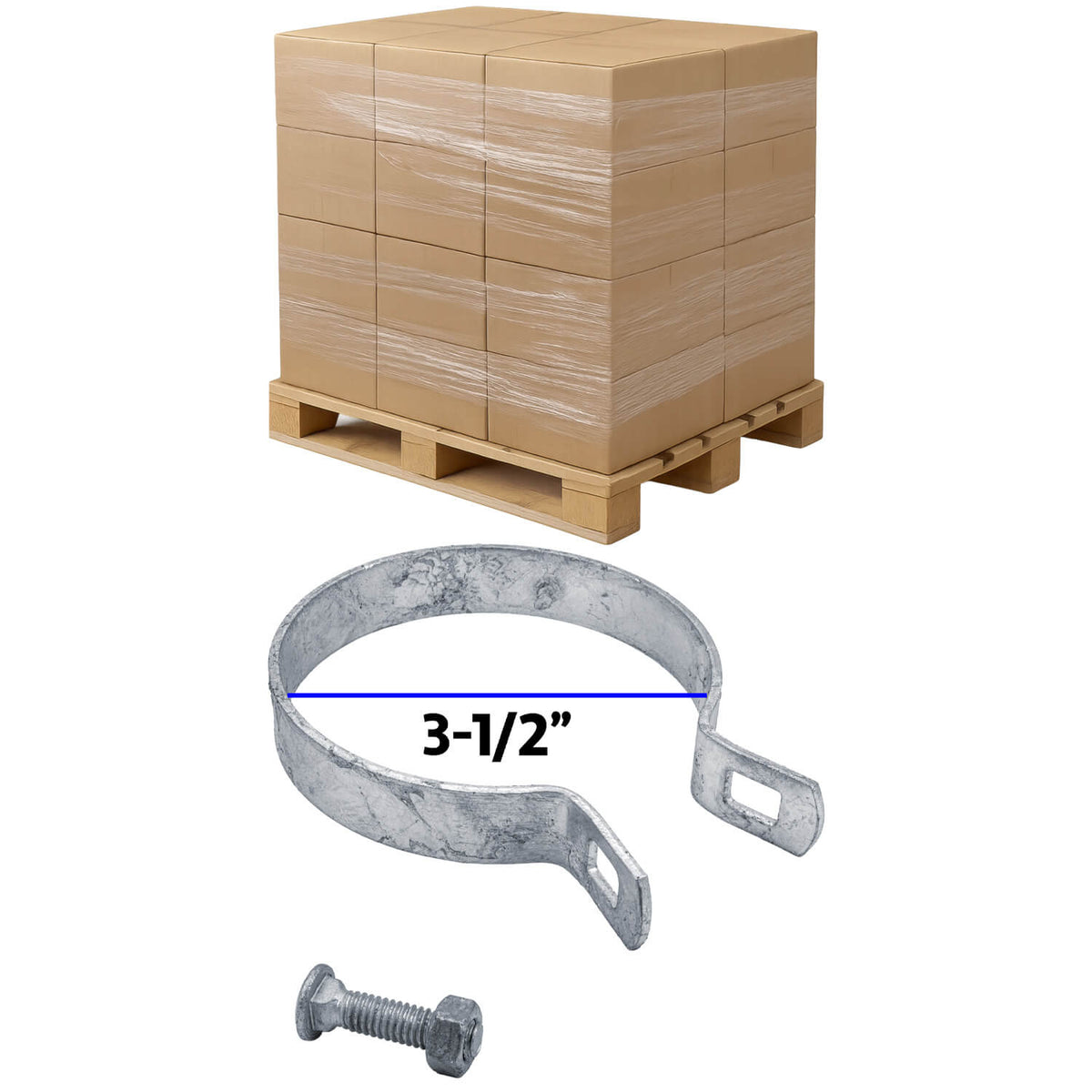 Galvanized Brace Band for Chain Link Fence - Rail End Bracket