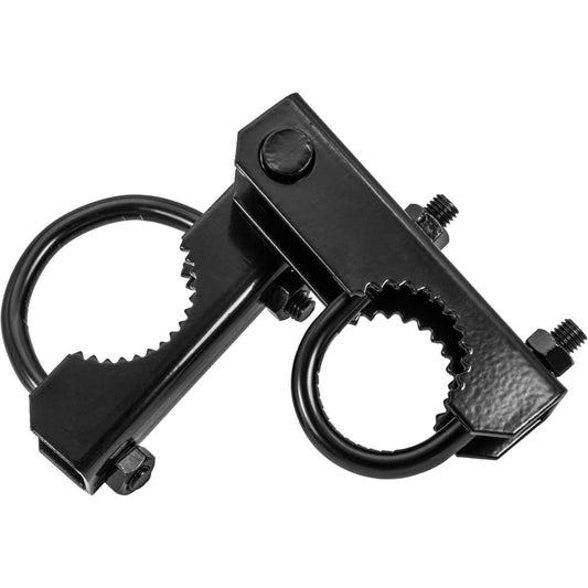 Black 180° Commercial Gate Hinge for Chain Link Fence - U-Bolts Included