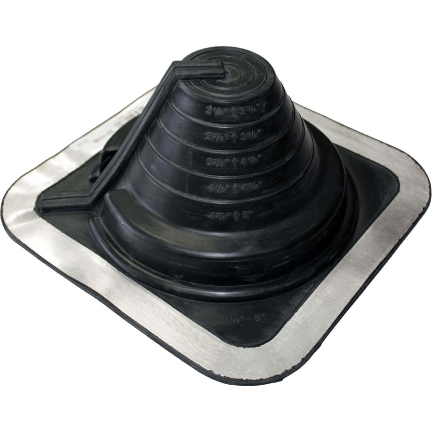 BLACK SQUARE BASE COMBO PIPE FLASHING BOOT:  EPDM Square Base Flexible Pipe Flashing