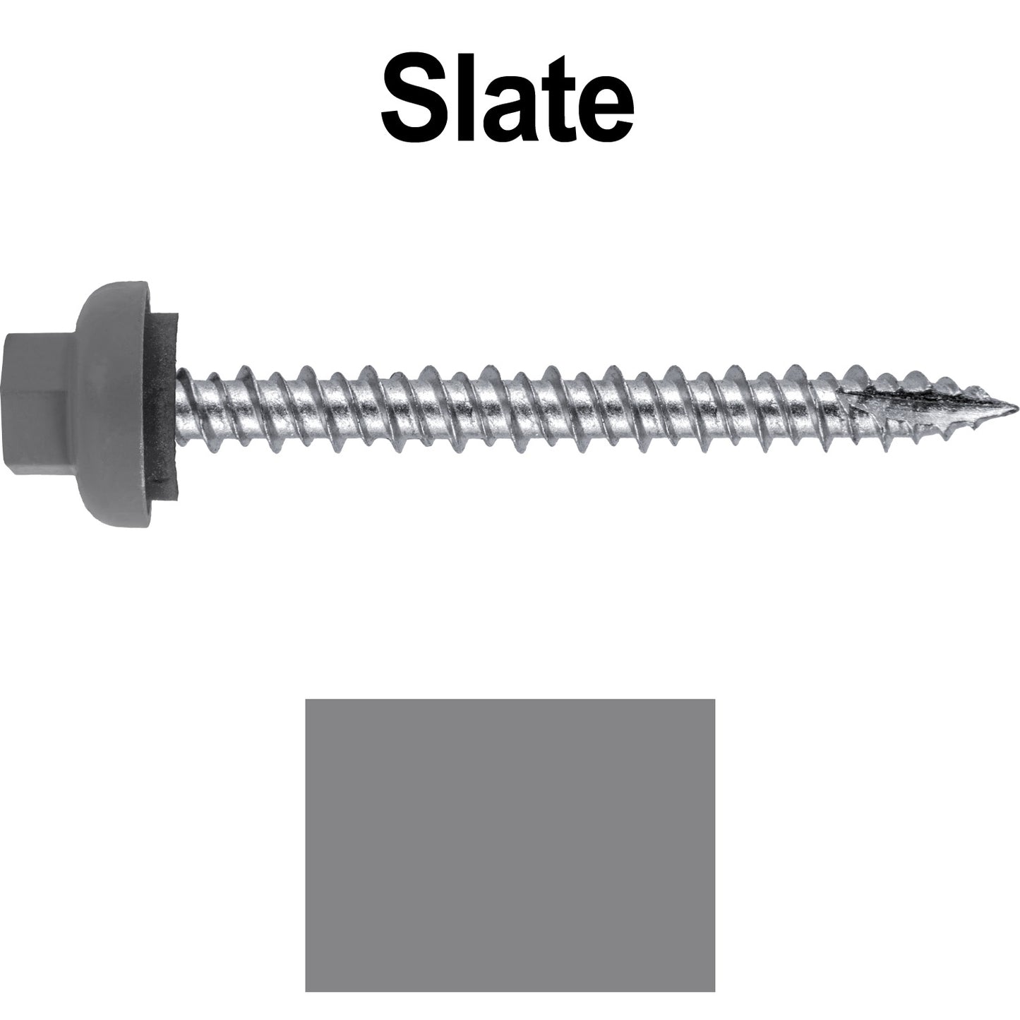 10 X 2“ HI-LO Zinc Aluminum Cap Metal Roofing Screws - Hex Washer Head - Self starting/self tapping - EPDM washer. Colored head.