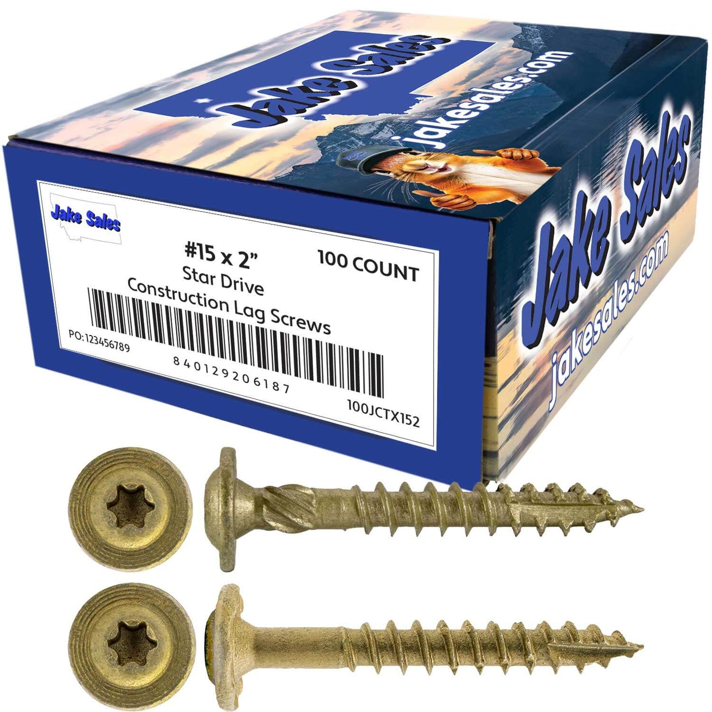 #15 Construction Lag Screw Exterior Coated Torx/Star Drive Heavy Duty Structural Lag Screw - Modified Truss Washer Head