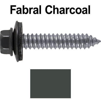 17 x 1-1/2 Metal Roofing Screws - Metal Panel to Metal Purlins and Recovery Screws - Hex Washer Head - EPDM washer.