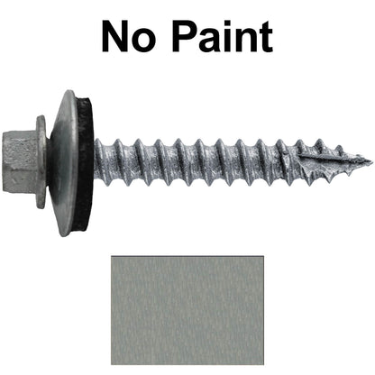 #12 x 1-1/2"  RE-GRIP METAL ROOFING SCREWS - Hex Washer Head - Self starting/self tapping - EPDM washer. Colored head.