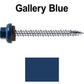 10 X 2“ HI-LO Zinc Aluminum Cap Metal Roofing Screws - Hex Washer Head - Self starting/self tapping - EPDM washer. Colored head.