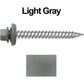 12 x 2"  Stainless Steel Metal Roofing Screw - Hex ReGrip Washer Head - Self starting/self tapping - EPDM washer. Colored head.