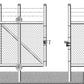 ROLLING/SLIDING GATE LATCH: For 1-5/8" & 1-7/8" (2") chain link gate pipe sizes - "ROLO" GATE LATCH