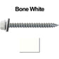 #14  x 2-1/2" Metal ROOFING SCREWS - Hex Washer Head - Self starting/self tapping - EPDM washer. Colored head.