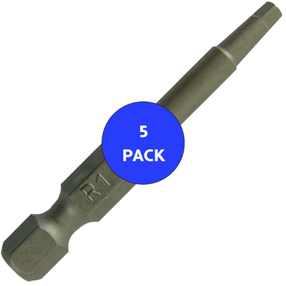 SQUARE BIT DRIVERS: 2 inch - #1, #2, #3  Robertson (R1/R2) - Quick-Change Shank