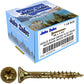 #8 Gold Star/Torx Drive Zinc Coated T-20 Flat Head Wood Screws