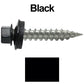 #9 x 1" Stainless Steel Metal Roofing Screws - Hex Washer Head - Self-Piercing (SP) tip metal to wood siding screws. EPDM washer. Colored head.