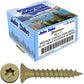 #8 x 3/4" - 2" Bronze Exterior Coated Wood Screw Torx/Star Drive Head - Multipurpose Exterior Coated Torx/Star Drive Wood Screws