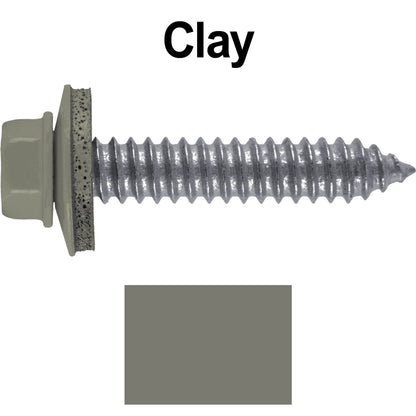 17 x 1-1/2 Metal Roofing Screws - Metal Panel to Metal Purlins and Recovery Screws - Hex Washer Head - EPDM washer.