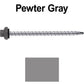 10 X 3" Zinc Aluminum Cap MINI-DRILLER Roofing Screws HI-LO THREAD Zinc Plated Carbon Steel Shank - EPDM Washer - Colored head