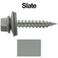 #9 x 1" Stainless Steel Metal Roofing Screws - Hex Washer Head - Self-Piercing (SP) tip metal to wood siding screws. EPDM washer. Colored head.