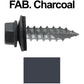 #14 x 1"  Metal ROOFING SCREWS - Hex Washer Head - Self starting/self tapping - EPDM washer. Colored head.
