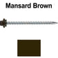 10 x 3” - STAINLESS HEX / ZINC Sheet Metal Roof Screw. Self starting metal to wood siding screws. EPDM washer. Colored head.