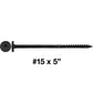 #15 Black Wafer Head Structural Lag Screws. Used for Log Construction, Timber Framing, Laminated Beams and Pole Barns Among Other Uses. T-30 Torx/Star Drive