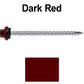 10 X 3“ HI-LO Zinc Aluminum Cap Metal Roofing Screws - Hex Washer Head - Self starting/self tapping - EPDM washer. Colored head.