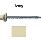 #10 x 3" Mini Driller Sheet Metal Roofing Screw - Hex Washer Head -  Self starting metal to wood siding screws. EPDM washer. Colored head.