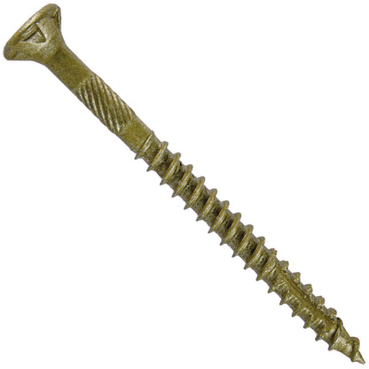 #8 x 3/4" - 2" Bronze Exterior Coated Wood Screw Torx/Star Drive Head - Multipurpose Exterior Coated Torx/Star Drive Wood Screws