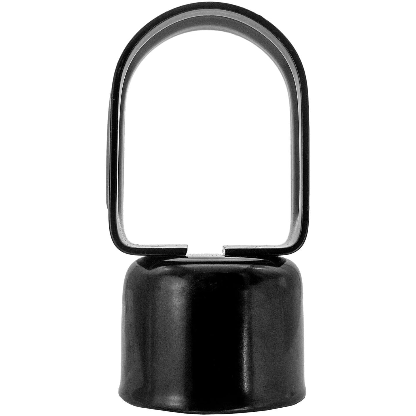 Black Chain Link Fence Loop Cap, Powder Coated Steel