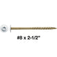 Bronze Star Exterior WHITE Coated Round Head - Cabinet Wood Screw with Torx/Star Drive Head. Multipurpose Exterior/Interior Coated Torx/Star Drive Wood Screws