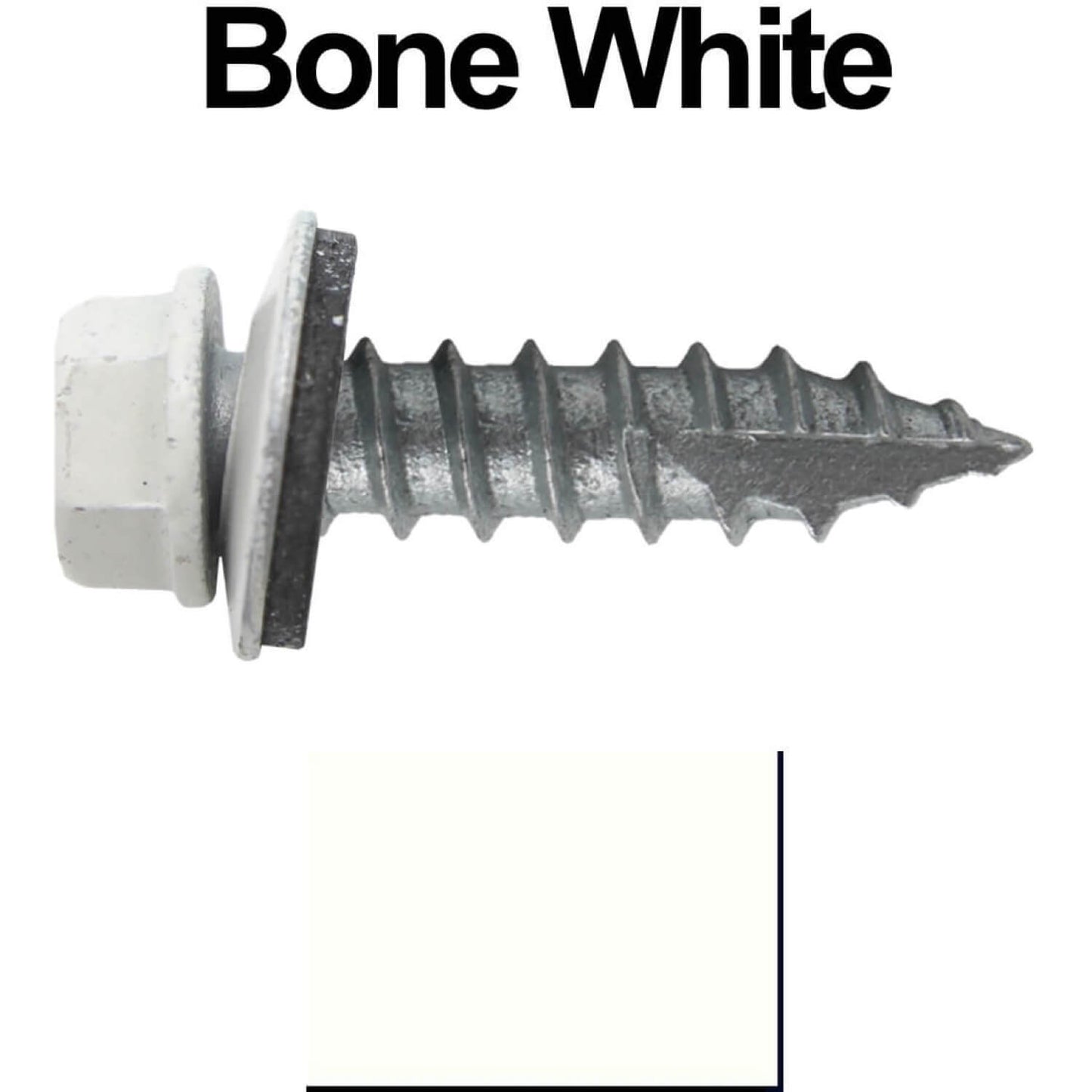#14 x 1"  Metal ROOFING SCREWS - Hex Washer Head - Self starting/self tapping - EPDM washer. Colored head.