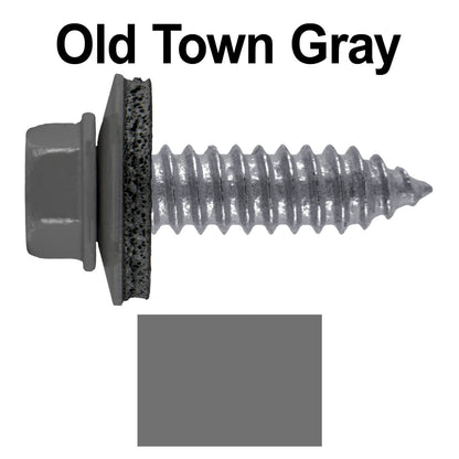 17 x 1"  Metal Roofing Screws - Metal Panel to Metal Purlins and Recovery Screws - Hex Washer Head - EPDM washer.