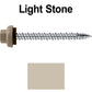 10 X 2“ HI-LO Zinc Aluminum Cap Metal Roofing Screws - Hex Washer Head - Self starting/self tapping - EPDM washer. Colored head.