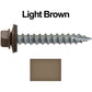 #14 x 1-1/2" Metal ROOFING SCREWS(250) Screws Hex Washer Head Sheet Metal Roof Screw. Self starting/self tapping metal to wood with EPDM washer. Colored head. For corrugated roofing