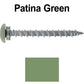 10 x 2" LOW PROFILE Star Head Roofing Screws - HI-LO Thread - Metal To Wood - T25 Torx Drive Head - EPDM washer.