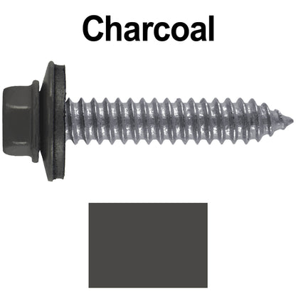 17 x 1-1/2 Metal Roofing Screws - Metal Panel to Metal Purlins and Recovery Screws - Hex Washer Head - EPDM washer.