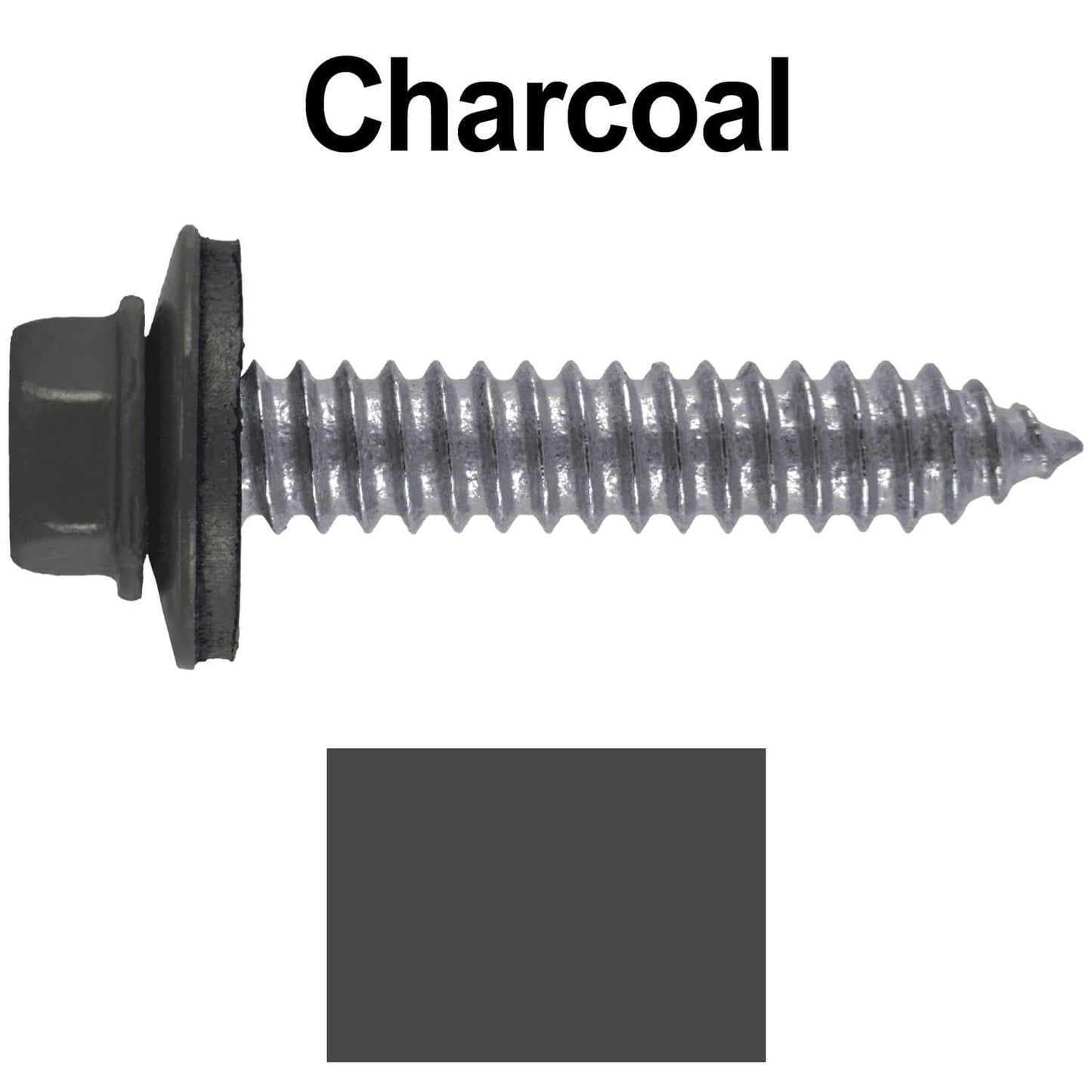 17 x 1-1/2 Metal Roofing Screws - Metal Panel to Metal Purlins and Recovery Screws - Hex Washer Head - EPDM washer.