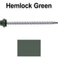 10 X 3" Zinc Aluminum Cap MINI-DRILLER Roofing Screws HI-LO THREAD Zinc Plated Carbon Steel Shank - EPDM Washer - Colored head