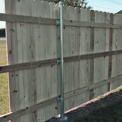 Metal Fence Post Bracket - Attach Wood Fence to Round Steel Posts