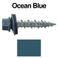 #10 x 1" Metal ROOFING SCREWS - Hex Washer Head - Self starting/self tapping - EPDM washer. Colored head.