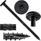 #15 Black Wafer Head Structural Lag Screws. Used for Log Construction, Timber Framing, Laminated Beams and Pole Barns Among Other Uses. T-30 Torx/Star Drive