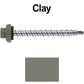 10 X 2” Zinc Aluminum Cap MINI-DRILLER Roofing Screws HI-LO THREAD Zinc Plated Carbon Steel Shank - EPDM Washer - Colored head