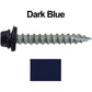 #14 x 1-1/2" Metal ROOFING SCREWS - Hex Washer Head - Self starting/self tapping - EPDM washer. Colored head.