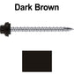 10 X 2-1/2" HI-LO Zinc Aluminum Cap Metal Roofing Screws - Hex Washer Head - Self starting/self tapping - EPDM washer. Colored head.